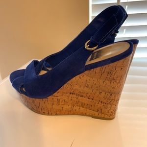 Dolce Vita Blue Suede Wedges